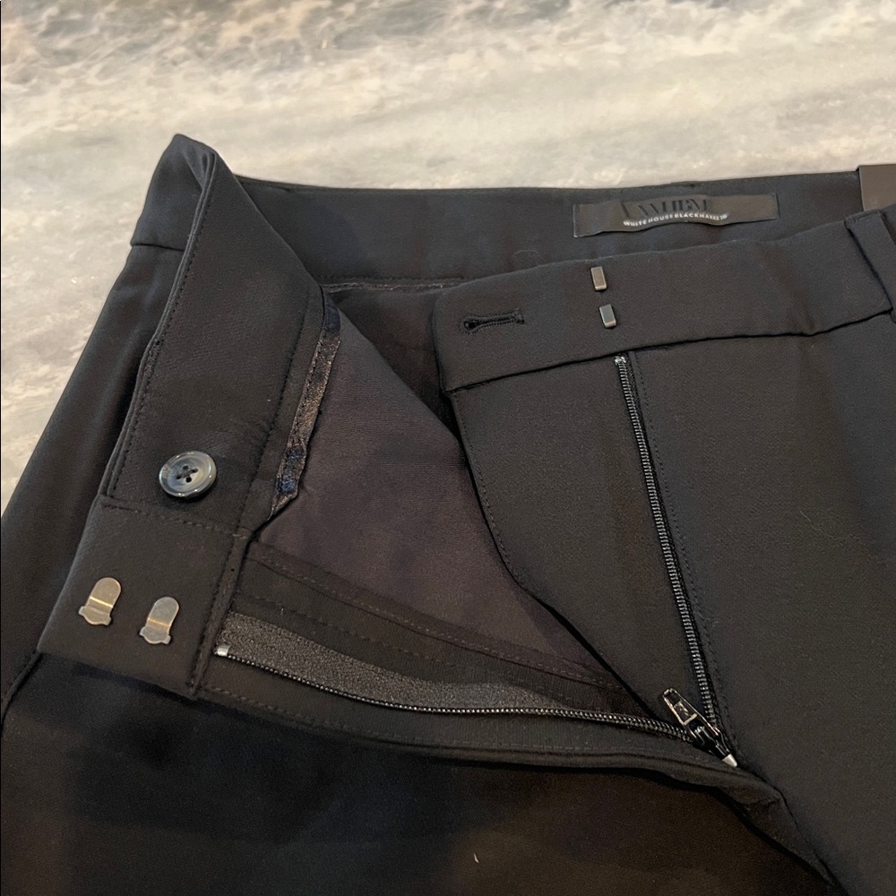 WHBM Size 10 NWT Black Ines Slim Boot Comfort Stretch Pants Back/Front pockets - Picture 3 of 7